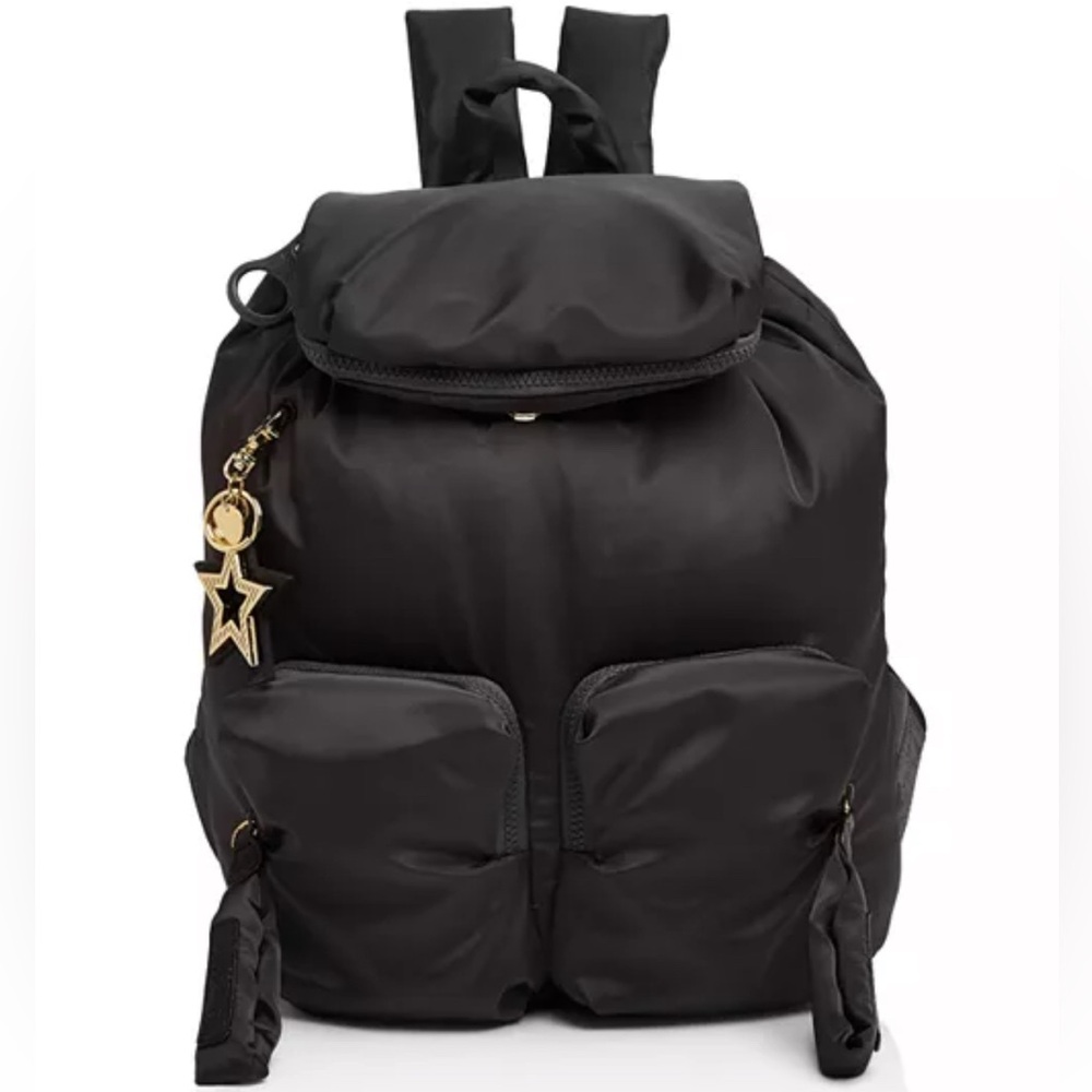 See by Chloe Black Joy Rider Nylon Backpack with Charm